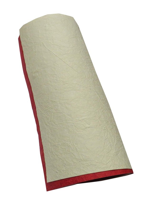 IMPRINT Big Size Decorative Sheets, Crushed/Leather Finish Pack of 4(2 Red and 2 Off White) - Image 4